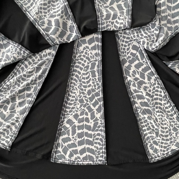 Connected Apparel Black and White Square Neck Mini Dress - Picture 12 of 16